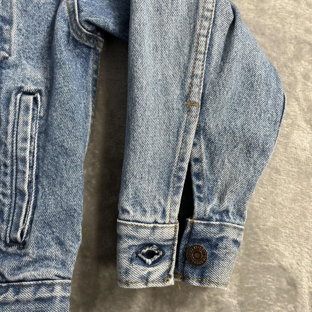 Vintage‎ Levi's Jacket Boys Medium Blue Denim Trucker Biker 57508 0214 USA